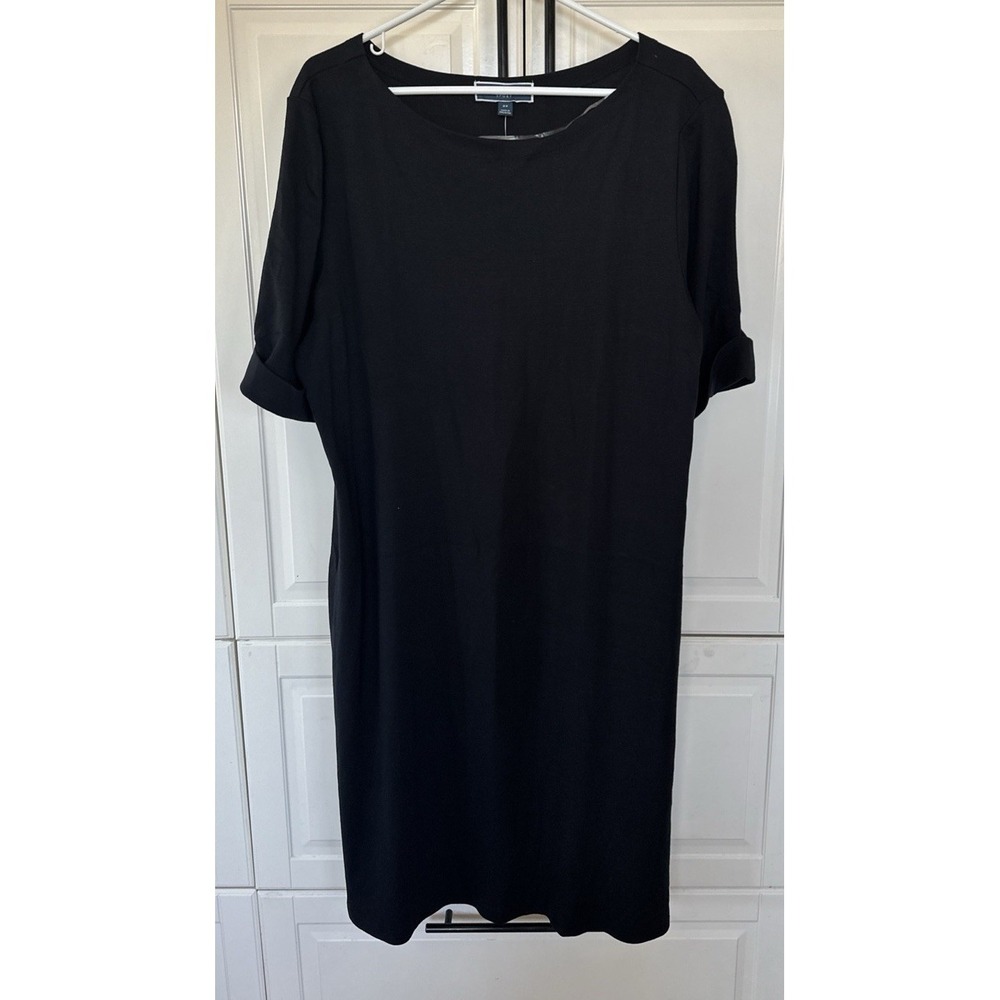 Karen Scott women's pullover dress navy blue short sleeve size 2X